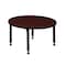 Kee Round Classroom Tables, 36 W, 36 L, 23-34 H, Wood, Metal, Mahogany TB36RNDMHAPBK - alternate 3